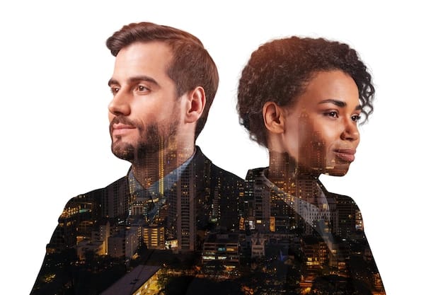 A split image showing two contrasting faces: one smiling with privacy protection symbols around it, and the other frowning with data breach symbols around it. This visually represents the impact of cybersecurity measures on user emotions and well-being