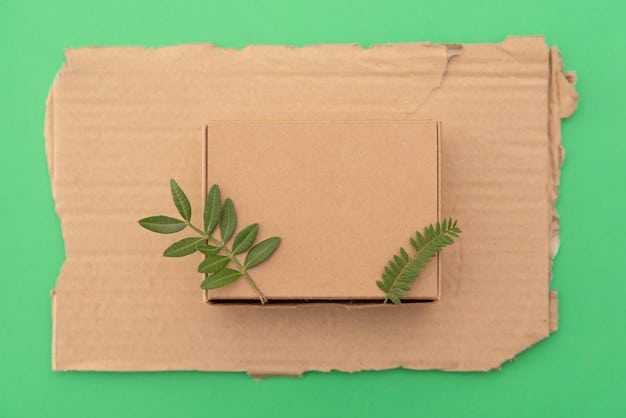 A package made of recycled cardboard with a 