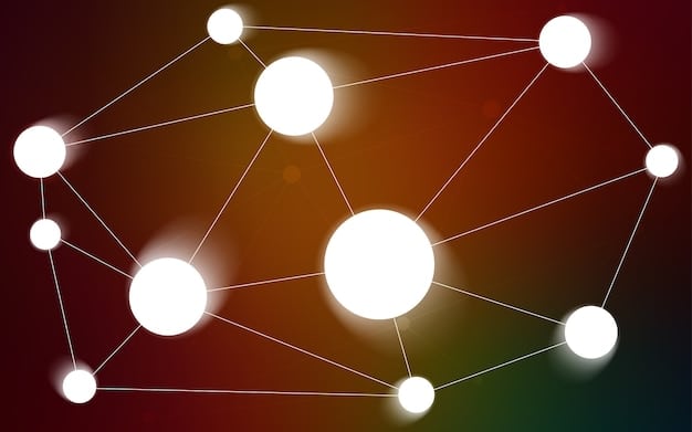 A graphic showing a network of interconnected nodes, each labeled with a different type of business data (e.g., customer data, financial records, trade secrets). Red lines highlight potential vulnerabilities, while green lines indicate protected connections. The background is a digital grid representing cybersecurity infrastructure.