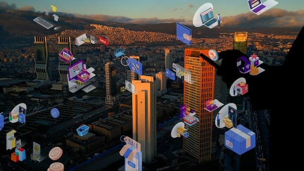 A montage of various metaverse investment options, including digital real estate plots, cryptocurrency wallets, VR headsets, and NFT marketplaces. Each element is visually distinct and appealing.