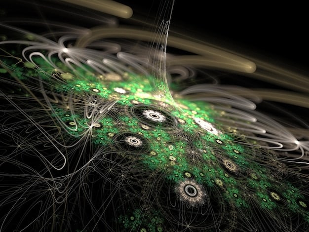 A digital rendering of a novel material being designed by a quantum computer, showing the atomic structure and predicted properties, highlighting the potential for advancements in various industries.
