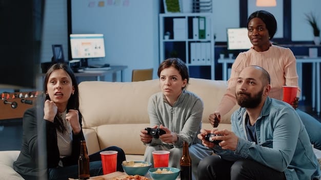A person sitting on a couch, surrounded by multiple screens displaying various streaming platforms (Netflix, Disney+, Hulu, etc.), indicating the overload of choices and the challenge of selecting the best value.