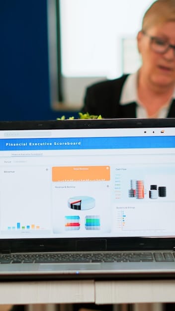 A digital dashboard displaying LinkedIn Ads analytics, with charts and graphs showing impression, click-through rates, and conversion metrics. The focus is on data-driven marketing and event optimization.