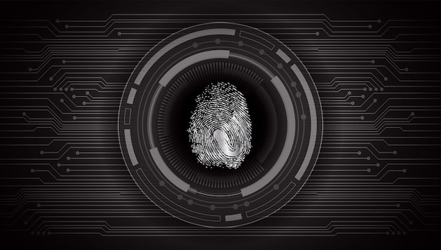 A digital fingerprint or biometric scan being processed by abstract AI algorithms, with a lock icon symbolizing security. The image highlights the complexity and sophistication of next-generation identity and access management in a cybersecurity context, emphasizing automated, intelligent verification.