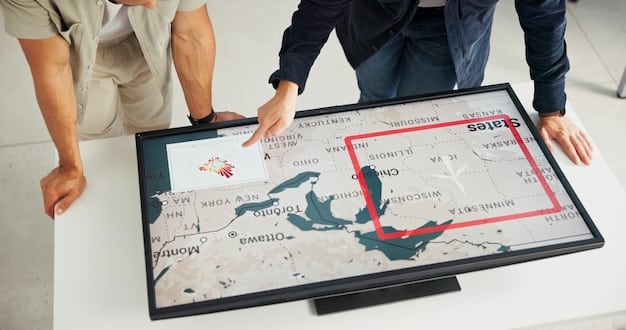 A digital dashboard displaying various real-time supply chain metrics: ship locations on a global map, inventory levels, projected delivery times, and cost analysis charts. The screen glows with data, suggesting high-tech monitoring.