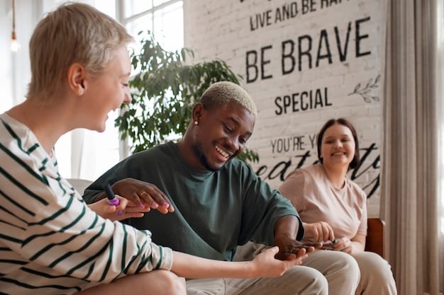 A diverse group of people participating in a workshop about mental health awareness. They are engaged in discussion, with a supportive and understanding atmosphere, symbolizing better ethical protocols in entertainment production.