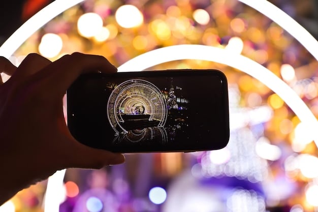 A close-up shot of a smartphone displaying a Snapchat AR lens. The lens transforms the user's face into a cartoon character with exaggerated features and vibrant colors. The background is blurred, focusing on the AR effect.