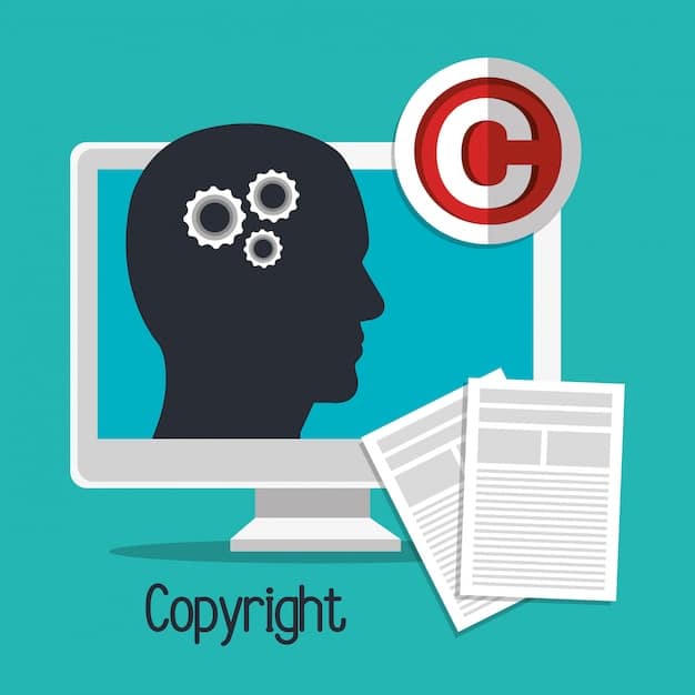 A stylized graphic illustrating the process of disputing a copyright claim on YouTube. The graphic shows steps like 