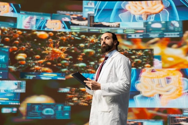 A collage showcasing different edge computing applications across various industries in the US: a doctor using a tablet for remote patient monitoring, a manufacturing plant with automated robots, and a retail store with smart shelves. Each scenario highlights The Rise of Edge Computing in the US: Reducing Latency and Improving Performance.