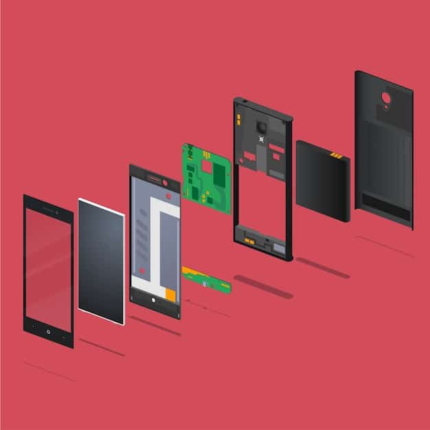A side-by-side comparison of the internal components of a traditional smartphone and a foldable phone, highlighting the differences in circuit board design, battery placement, and hinge mechanism. The image emphasizes the intricate engineering required to create a foldable device.