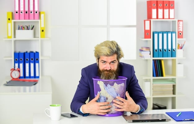 A manager reviewing employee timesheets and pay stubs with a concerned expression. The image conveys the challenges of ensuring accurate overtime pay calculations and remaining compliant with the new regulations. The title on the document visible says 
