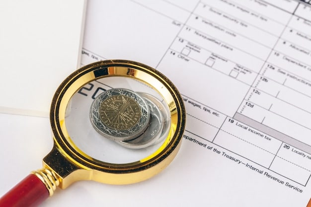 A magnifying glass over a complex tax form related to R&D credits, emphasizing meticulous review and highlighting potentially questionable areas. The image should evoke a sense of careful examination.