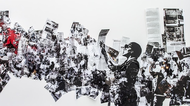 A chaotic overlay of social media icons and news headlines surrounding a central image of two famous figures looking visibly annoyed, illustrating the rapid escalation of a public dispute.