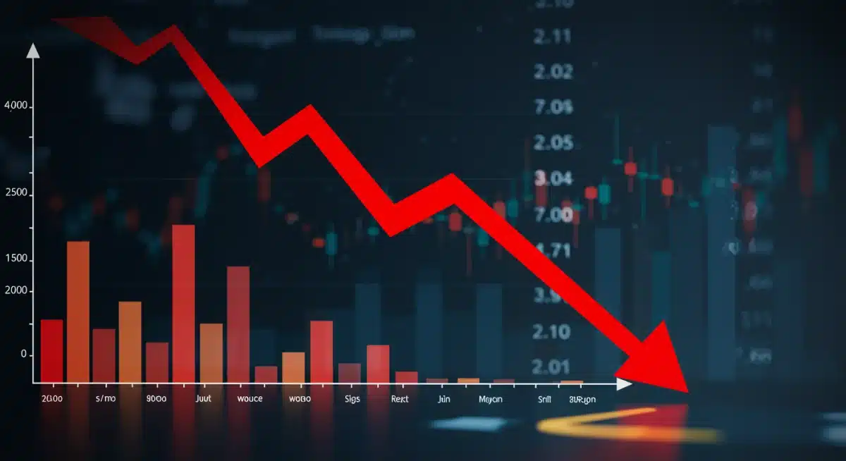 Graphic depicting a sharp decline in economic indicators and consumer sentiment