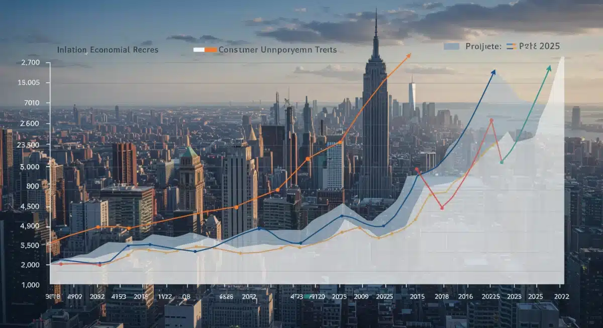 Chart illustrating economic indicators like inflation and unemployment impacting 2025 GDP