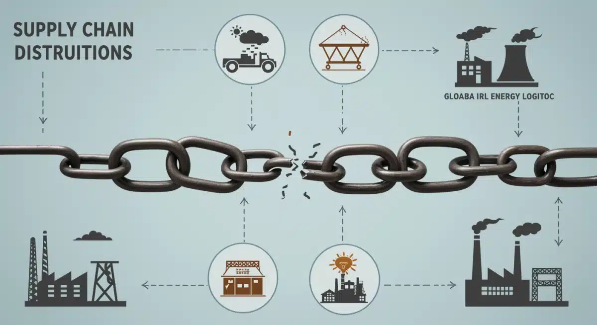 Global energy supply chain disruption visual