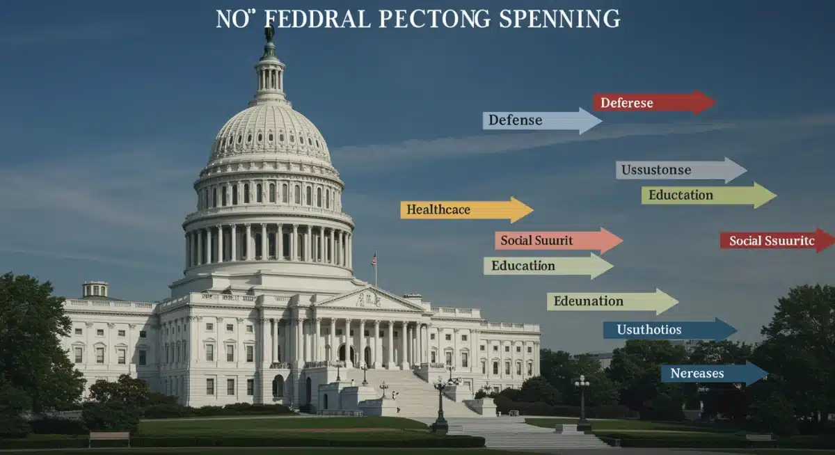 Infographic showing potential shifts in federal spending allocations during debt ceiling talks
