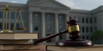 Gavel on law books, symbolizing new federal merit-based reforms for Administrative Law Judge appointments in 2025.