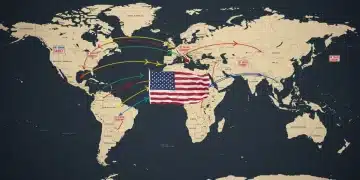 Global trade map showing U.S. tariff rates and their worldwide economic impact.