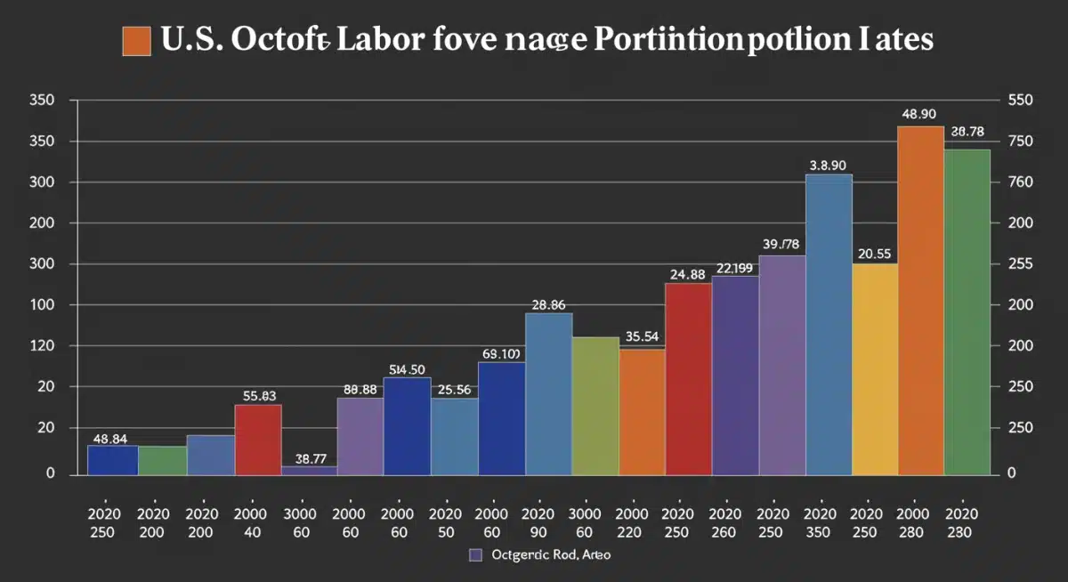 Bar chart showing projected US labor force participation by age group.