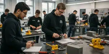 Students engaged in hands-on skills training bridging education and economic opportunity.