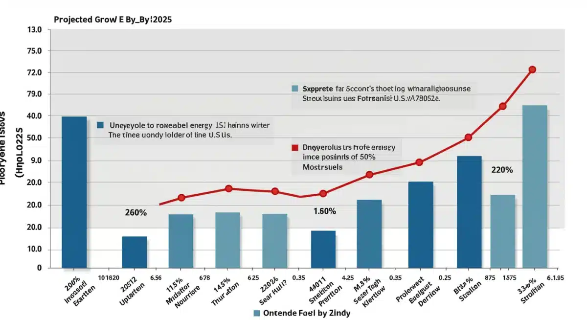 U.S. renewable energy growth projection infographic 2025