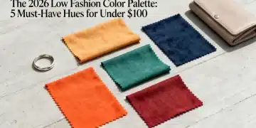 The 2026 Low Fashion Color Palette: 5 Must-Have Hues for Under $100 displayed on fabric swatches