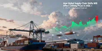 Global supply chain network impacting clothing prices in 2026