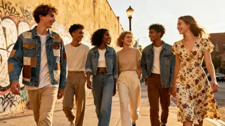 Diverse individuals modeling 5 Low-Cost Fashion Trends for 2026 That Will Save You 20% on Your Wardrobe.