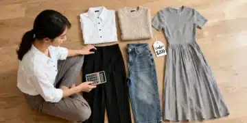 Woman planning low fashion capsule wardrobe for under $200