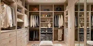 Luxury wardrobe featuring timeless investment pieces for 2026, showcasing high-quality clothing and accessories.