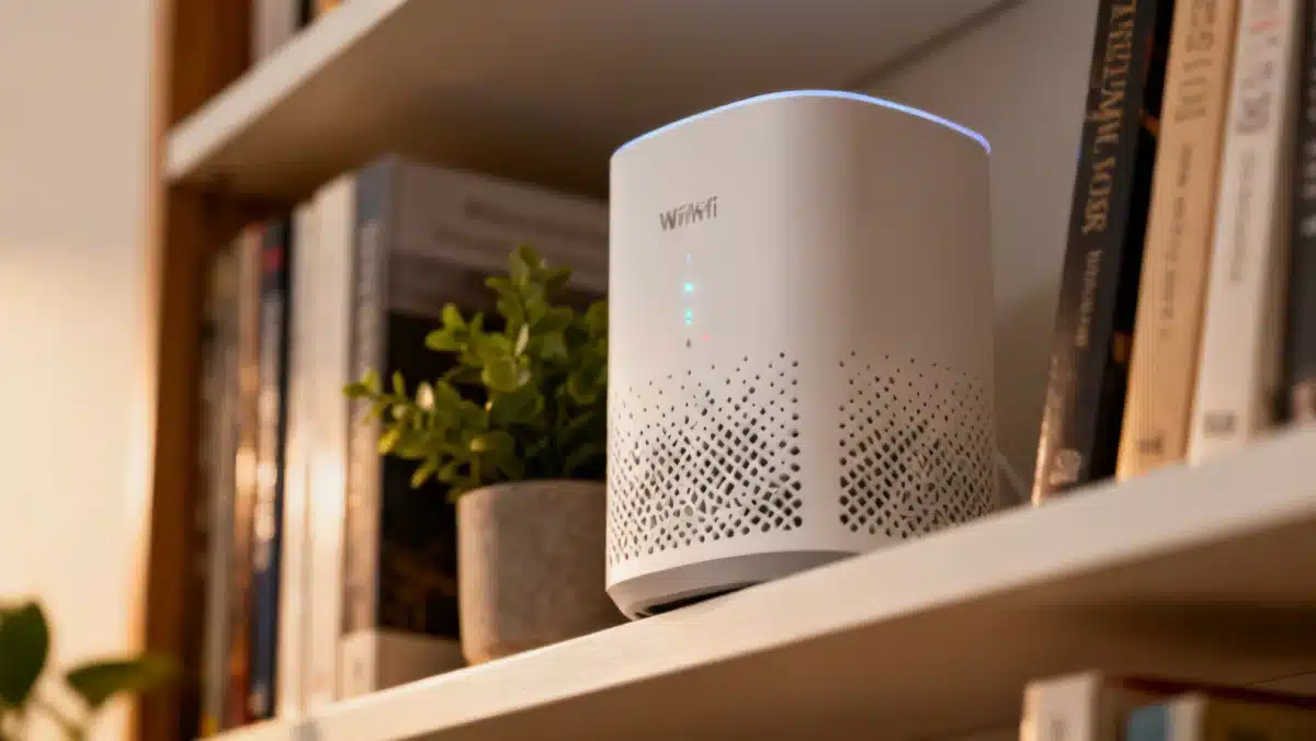 Mesh Wi-Fi satellite unit extending home network coverage