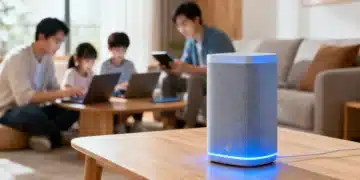 Modern mesh Wi-Fi system central unit for home network optimization