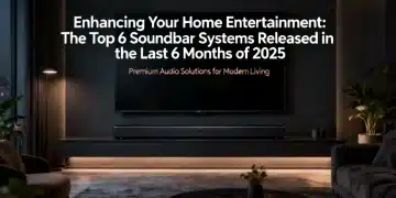 Modern soundbar under a large TV, enhancing home entertainment