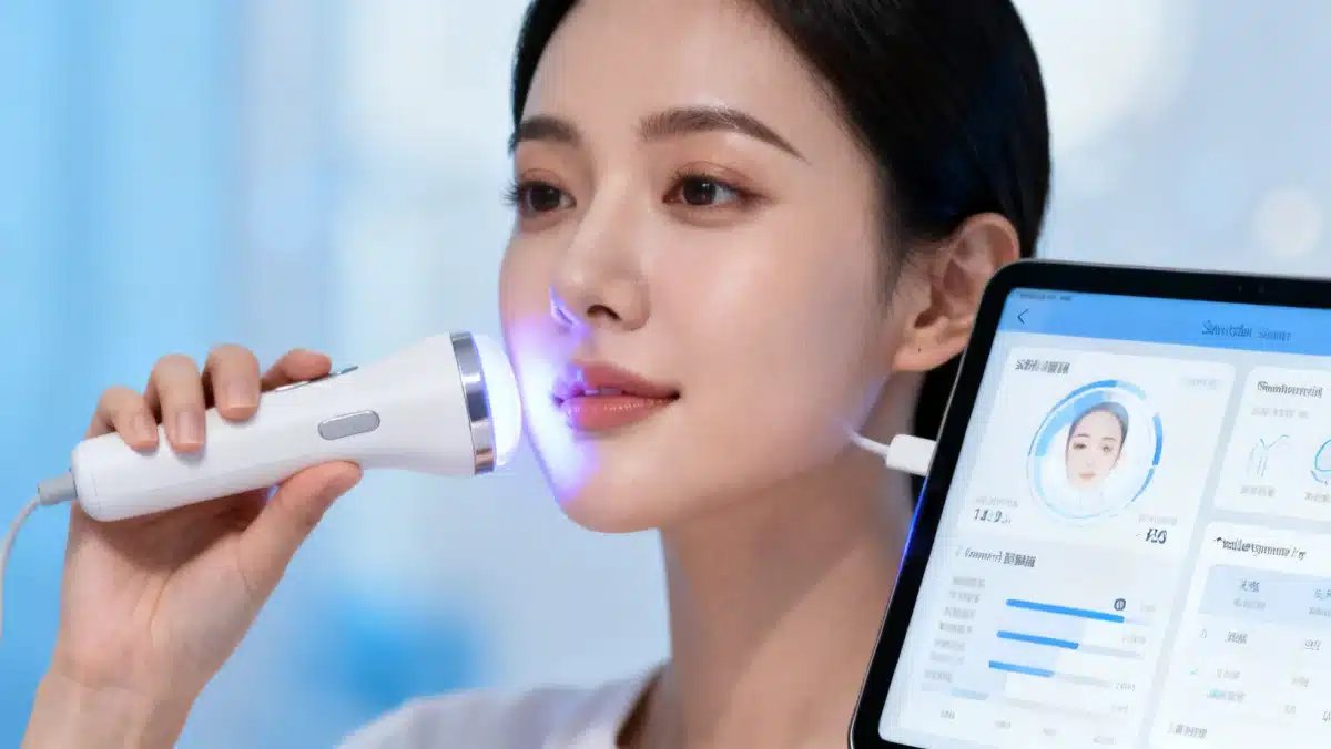 Skin analysis device for personalized skincare regimen.