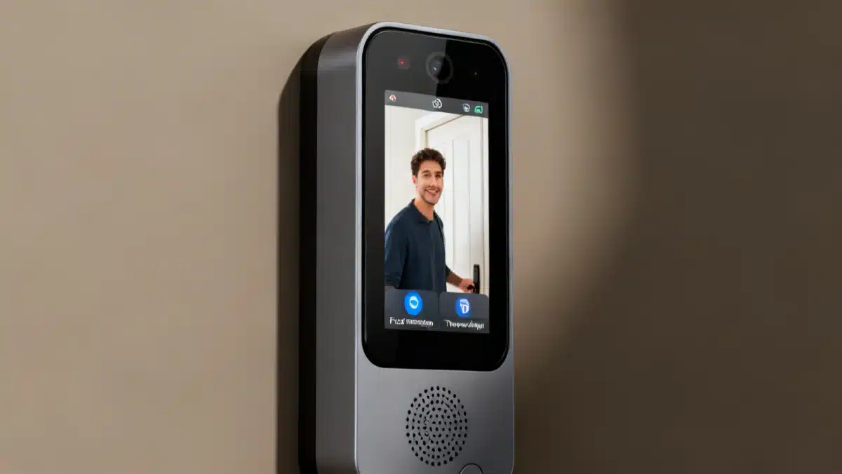 Smart doorbell camera with facial recognition and two-way audio functionality