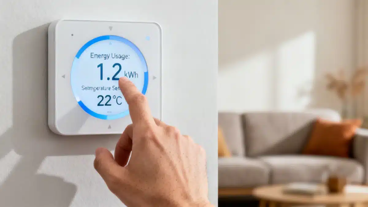 Hand adjusting smart thermostat for optimal home utility savings