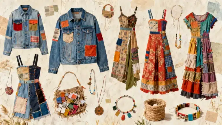 Upcycling in Fashion: 3 Innovative Approaches to Sustainable Style for 2026 - creative collage
