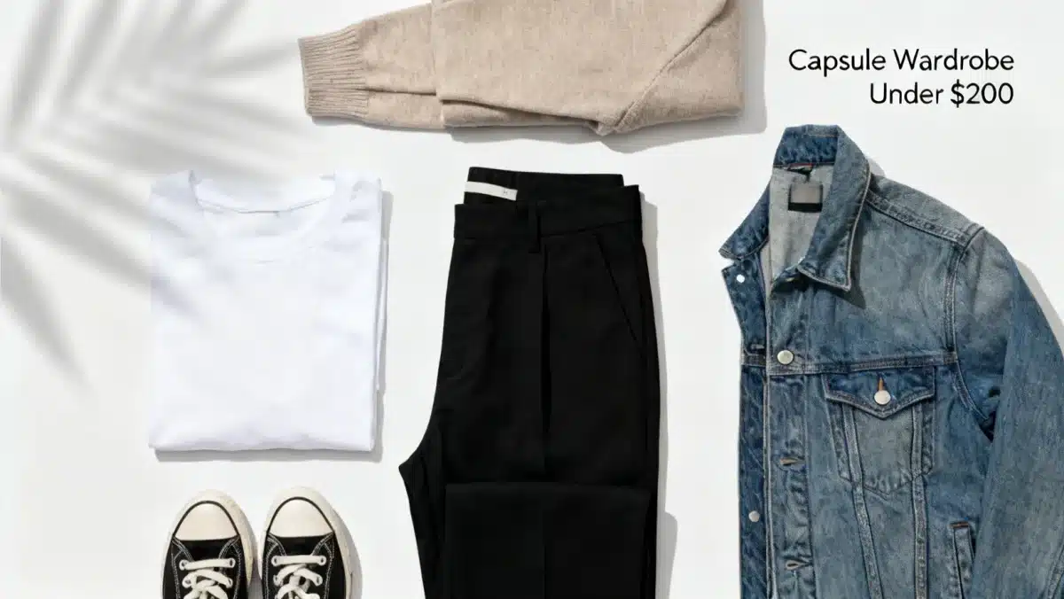 Versatile neutral clothing items for capsule wardrobe